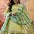 embroidered v-neck kurta & palazzos with dupatta