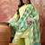 embroidered v-neck kurta & palazzos with dupatta