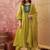 women floral embroidered panelled sequinned kurta with trousers & with dupatta