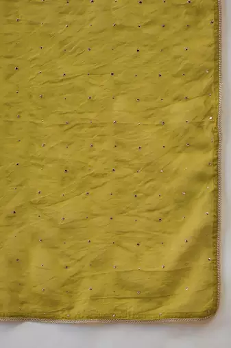 women floral embroidered panelled sequinned kurta with trousers & with dupatta