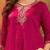 Embroidered sequence kurta & palazzos with dupatta set