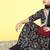 alia cut floral printed empire sequinned kurta with trousers & dupatta