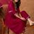 alia cut maroon zari rembroidered empire a-line kurta with trousers & dupatta