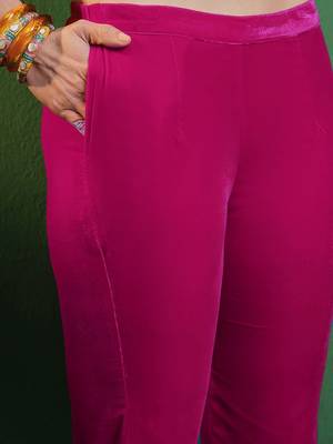 alia cut yoke-designed a-line kurta with trouser & dupatta set 4