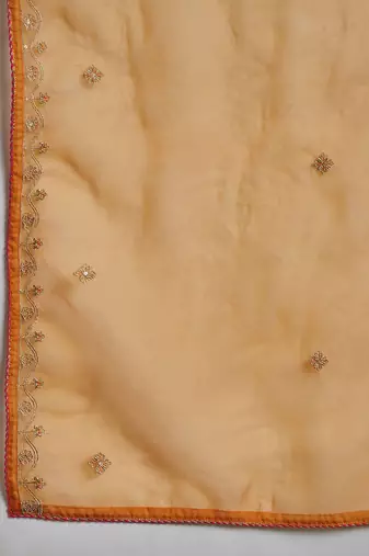 alia cut yoke-designed a-line kurta with trouser & dupatta set