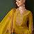 embroidered thread work straight kurta with trousers & dupatta
