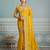 Yellow Star Georgette Cutworrk Saree With Heavy Embroidery Work Blouse 