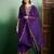 embroidered notch neck kurta with palazzo & dupatta