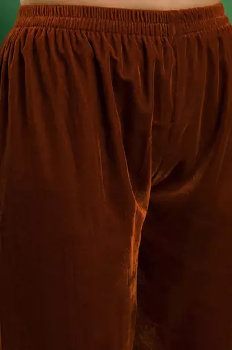 women embroidered kurta & palazzo with dupatta