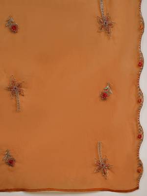 women embroidered kurta & palazzo with dupatta 4