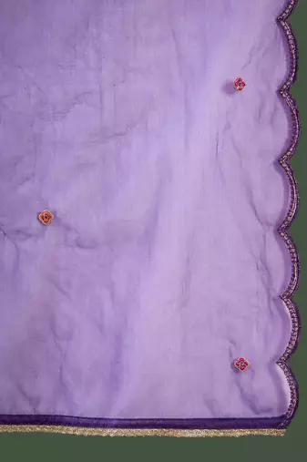 women embroidered a-line kurta trousers & dupatta