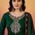 floral embroidered notch neck panelled straight kurta & trousers with dupatta
