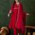 floral embroidered pure cotton straight kurta with trouser & dupatta