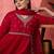 women sequence embroidered kurta with trousers & dupatta