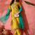 floral embroidered thread work straight kurta with trouser & dupatta