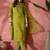 floral embroidered panelled thread work straight kurta with trousers & dupatta