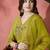 floral embroidered panelled thread work straight kurta with trousers & dupatta
