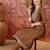 embroidered round neck kurta & trousers kurta set