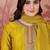 women floral embroidered pleated sequinned kurta with trousers & dupatta