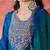 women ethnic motifs embroidered anarkali kurta with trousers & dupatta