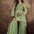 women floral embroidered regular beads and stones kurta with sharara kurta sets