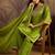 floral embroidered v-neck sequinned kurta with palazzos & dupatta