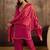 women ethnic motifs embroidered regular kurta with trousers & dupatta