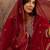 embroidered round neck kurta & palazzos with dupatta