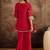women ethnic motifs embroidered regular mirror work kurta with palazzos