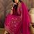 women ethnic motifs embroidered regular kurta set with dupatta