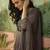embroidered poly chiffon round neck kurta sets