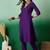 dchinon zari sequence embroidered & foil printed a-line kurta with trousers