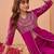 embroidered v-neck kurta & trousers