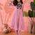 pink floral embroidered yoke design a-line kurta with pant