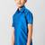 Blue plain cotton casual boys shirt - short sleeve with chest pocket