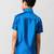 Blue plain cotton casual boys shirt - short sleeve with chest pocket