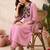 embroidered round neck kurta & trousers