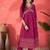 floral embroidered v-neck sequinned empire a-line kurta trousers