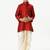 Red silk blend kurta long sleeve boys kurta-panchakacham