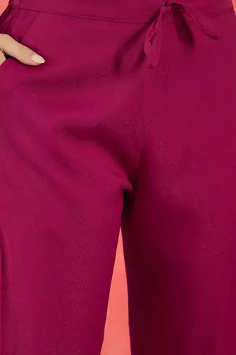 floral embroidered v-neck sequinned empire a-line kurta trousers