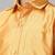Yellow silk blend shirt with dhoti - boys