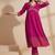 women ethnic motifs printed empire kurta with trousers
