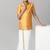 Yellow silk blend shirt with dhoti - boys