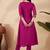 women ethnic motifs printed empire kurta with trousers