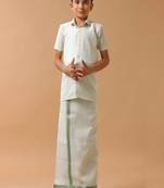 Green plain pure cotton shirt boys shirts
