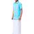 Blue plain pure cotton dhoti & shirt ramraj boys dhoti kurta