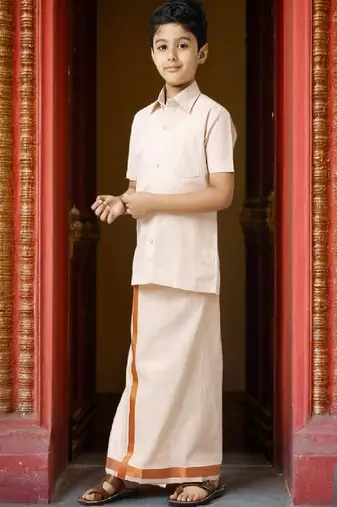 Copper plain pure cotton shirt boys-shirts