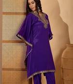 women purple kurta sets