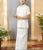 White shirt plain pure cotton ramraj boys