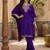 embroidered  v-neck kurta & trousers